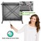 Costway 8PCS Patio Rattan Furniture Set Cushioned Chair Wooden Tabletop Gray